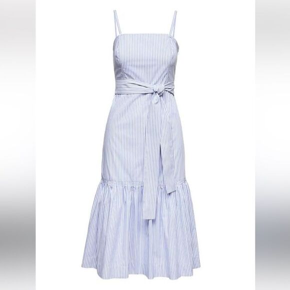 Banana Republic Stripe Super-Stretch Midi Dress with Removable Straps size 4 NWT - Picture 1 of 14